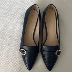 Cole Haan Women's Dark Blue Flats with Gold Accent